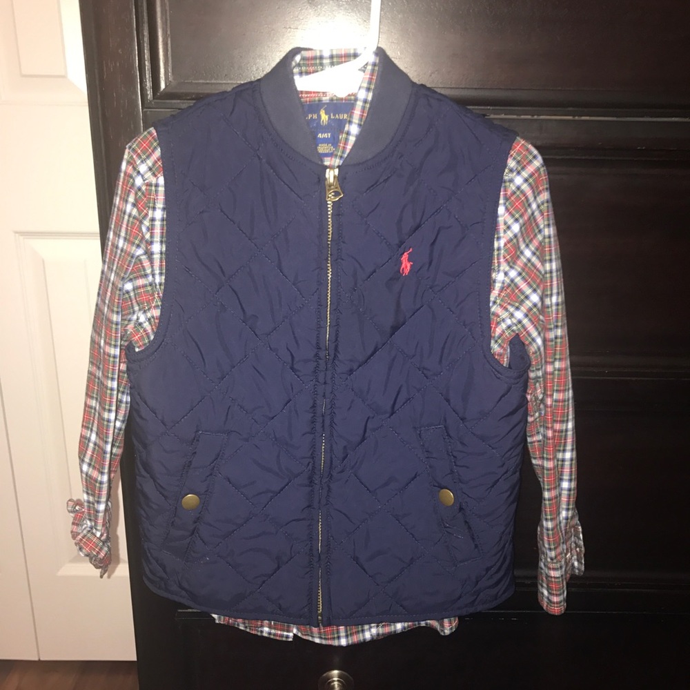 Polo Ralph Lauren Shirt w/ Quilted Vest- Size 4T